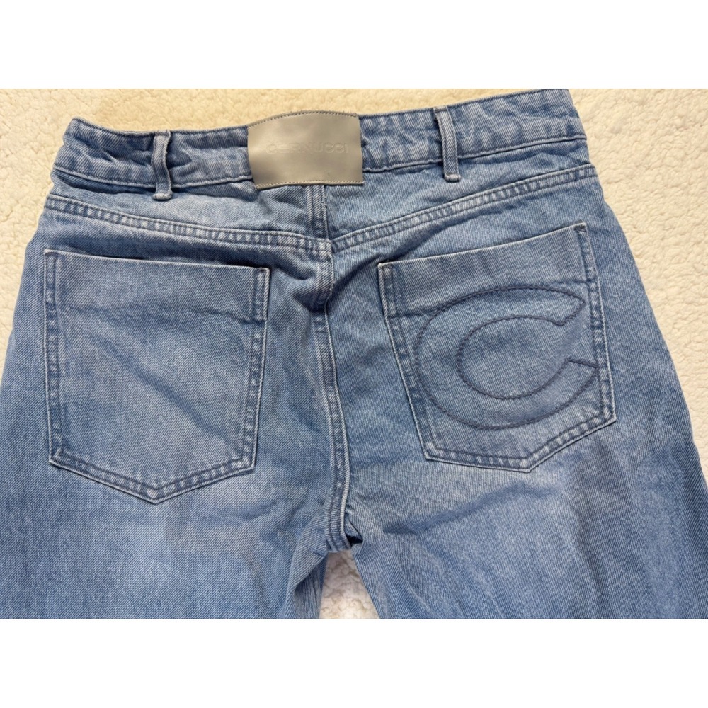 Cernucci Mens Light Wash Blue Straight Leg Relaxed Fit Baggy Denim Jeans Size 30 - Picture 7 of 11